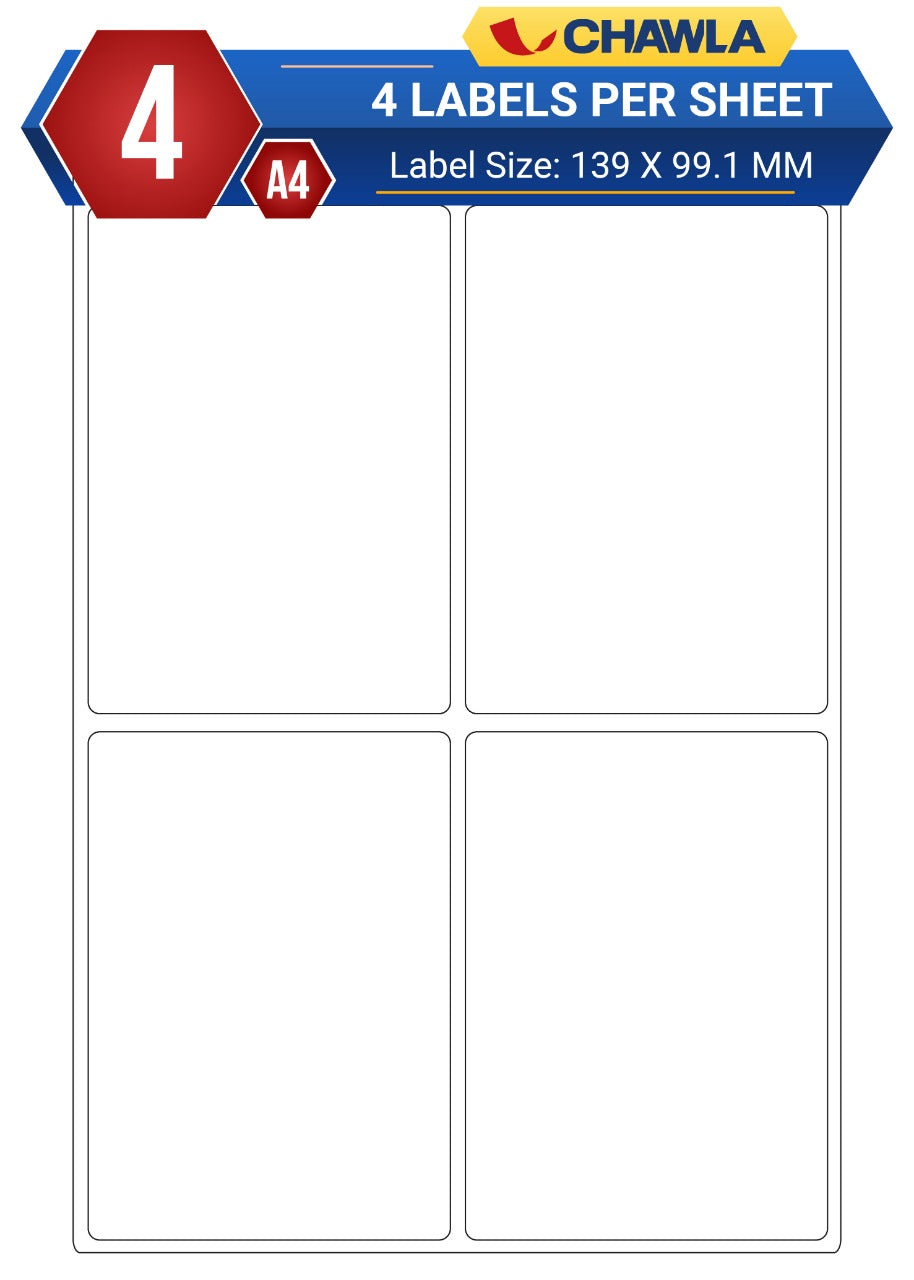 A4 Label Sheets